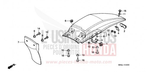REAR FENDER XR100RV de 1997